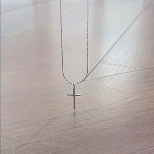 Minimalist Silver Cross Necklace